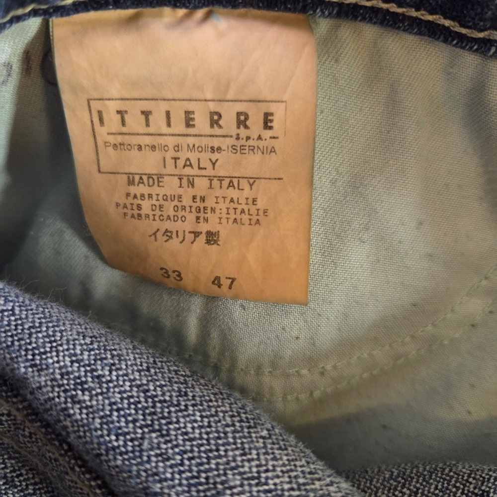 Versace Jeans Couture Mens 33x30 Blue Whiskered Straight Leg Denim Made in Italy - Picture 8 of 9